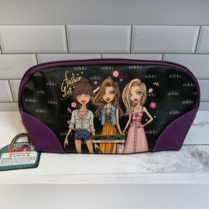 Nikky by Nicole Lee Purple Fashion Print Women's Zipper  Makeup Bag